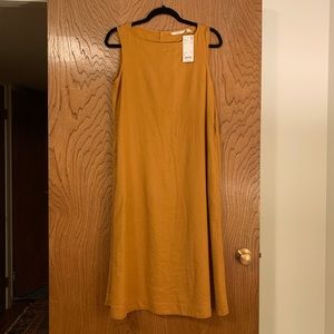 uniqlo linen blend sleeveless dress